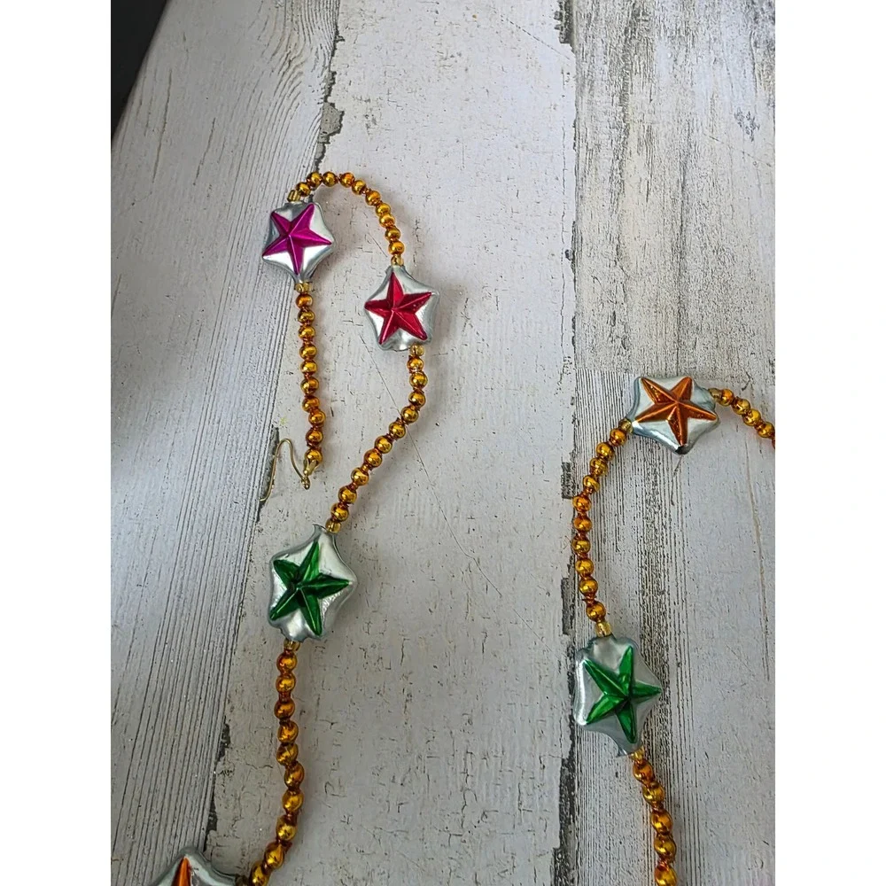 Vintage radko starburst star garland‎ AS IS glass RARE beaded Beach nautical